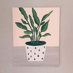 Plant Painting / Wall Art 11x14in